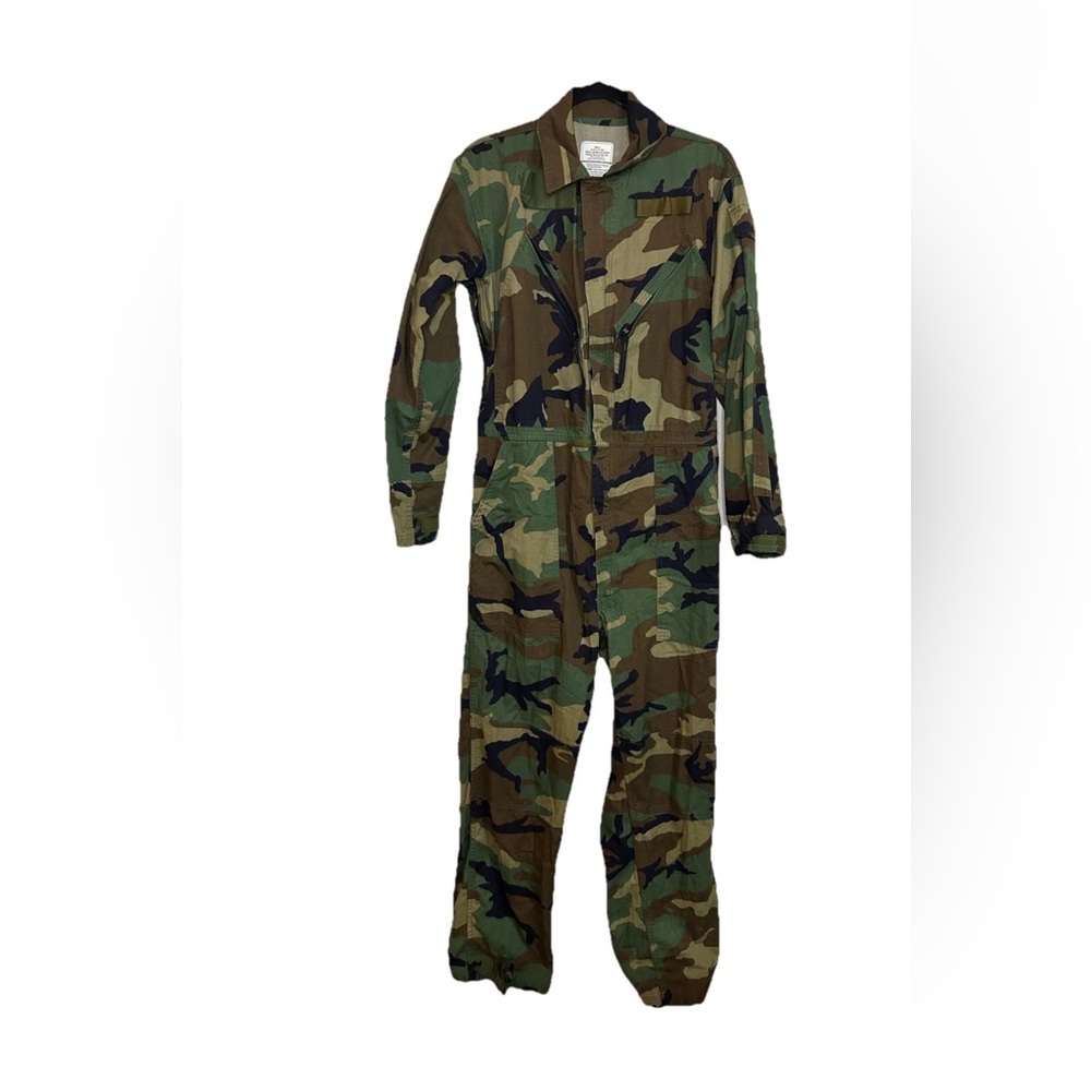 US Army Coveralls S Mechanics Cold Weather Woodland Camo Print Type 1 Cotton 90s